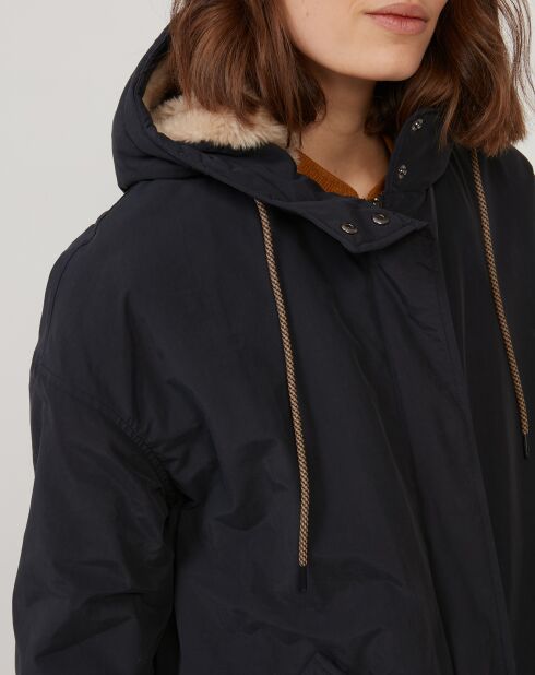 Parka fourrée Vader marine