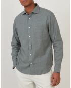 Chemise regular en Flanelle Paul vert clair