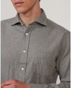 Chemise regular en Flanelle Paul grise