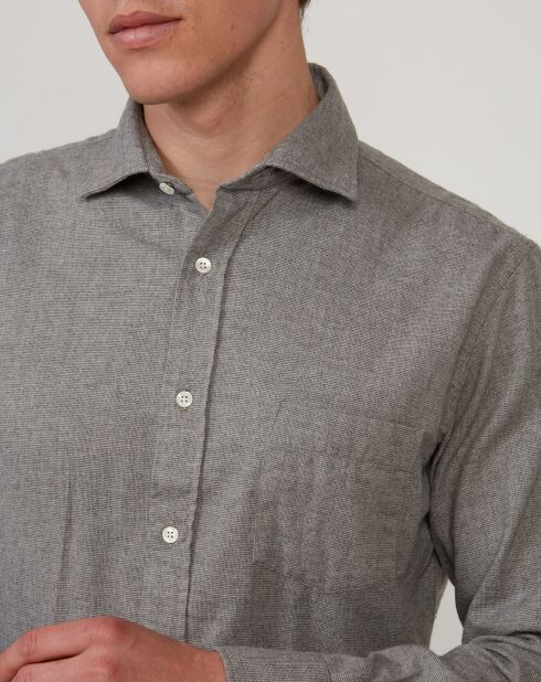 Chemise regular en Flanelle Paul grise