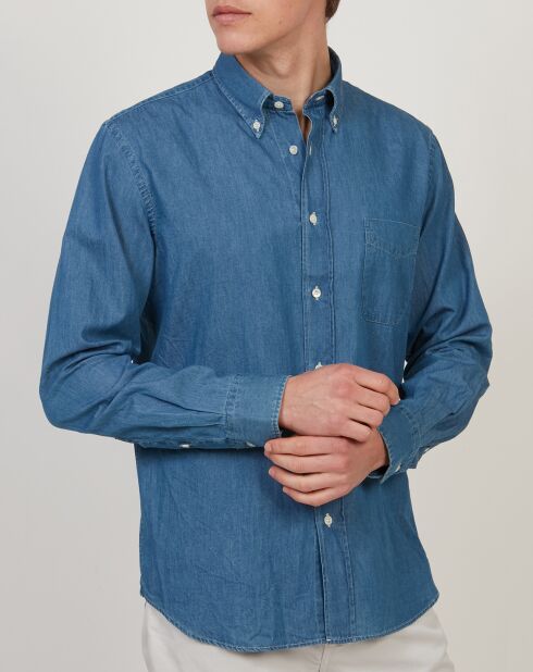 Chemise regular en Jean Pitt indigo