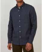 Chemise regular en Flanelle Pitt Oxford marine