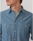 Chemise regular en Jean Pocket indigo