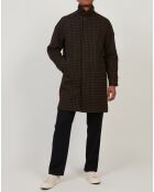 Manteau 100% Laine Vierge Calvin marron