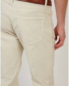 Pantalon en Velours Milleraies Tim blanc hiver