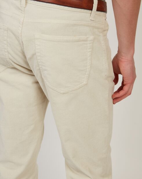 Pantalon en Velours Milleraies Tim blanc hiver