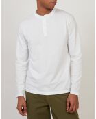 T-Shirt Henley Ls blanc