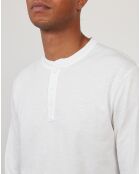 T-Shirt Henley Ls blanc