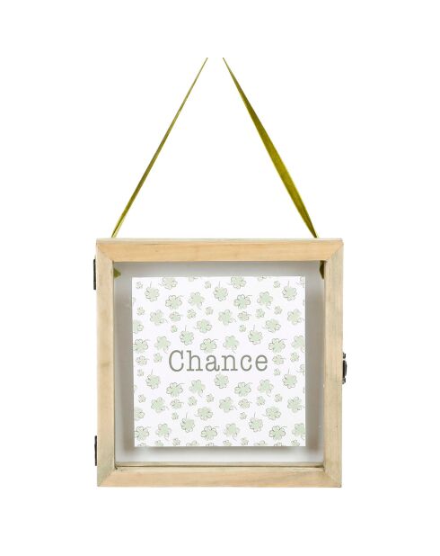 Cadre deco Chance gris  - 20x20 cm