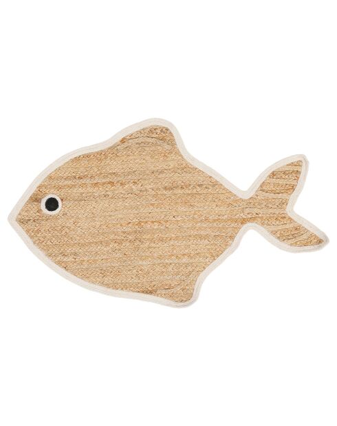 Zomervistapijt in naturel/wit zeewater - 100x65 cm