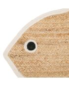 Natürlicher/weißer Sommerfischteppich - 100x65 cm