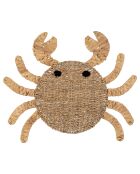 Natuurlijke muurdecoratie met zomerkrab aan zee - 55x44 cm