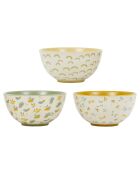 3 Bols motifs Sweet Dream multicolores  - D. 14x7 cm