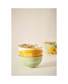 3 Bols motifs Sweet Dream multicolores  - D. 14x7 cm
