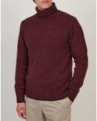 Pull en Laine mélangée Marl Roll Neck marl rouge