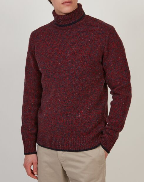 Pull en Laine mélangée Marl Roll Neck marl rouge