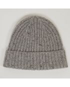 Bonnet en Laine mélangée Donegal Beanie gris clair