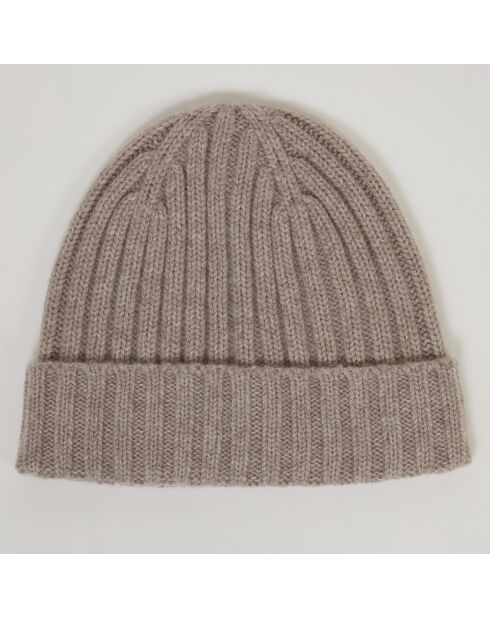 Bonnet en Laine & Cachemire Beanie naturel