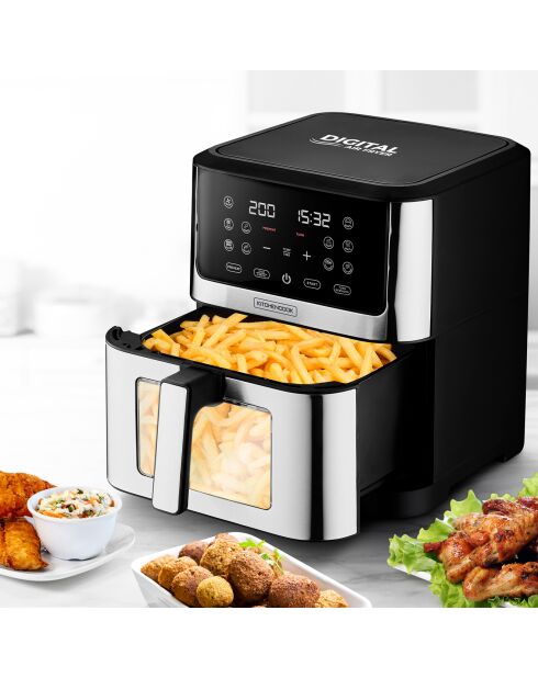 Friteuse sans huile 8l-10 programmes airmed wxl noire