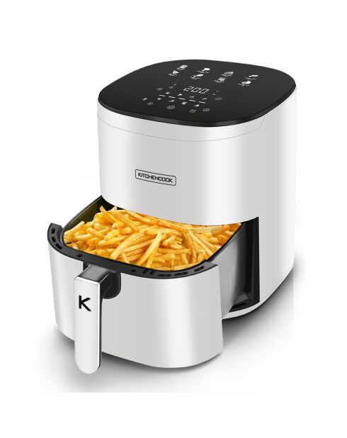 Friteuse sans huile digitale 6.5l airmed6 blanche