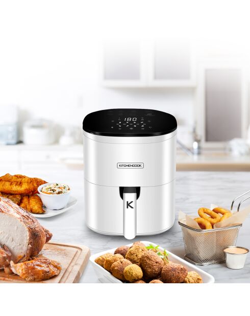 Friteuse sans huile digitale 6.5l airmed6 blanche