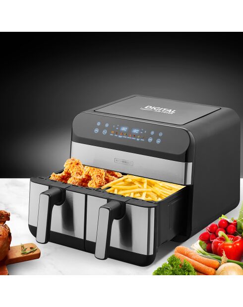 Double friteuse inox 9L airflow noire