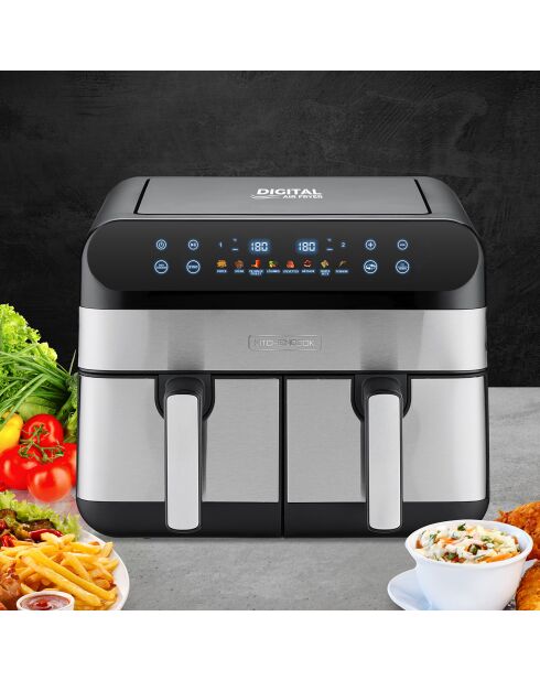 Double friteuse inox 9L airflow noire