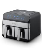 Double friteuse inox 9L airflow noire