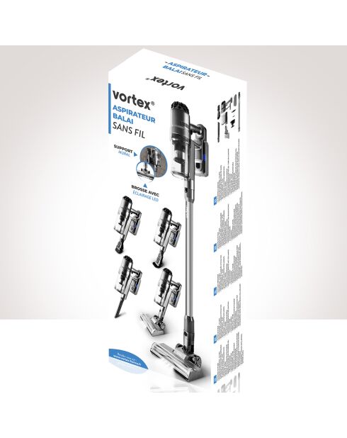 Aspirateur-balai sans fil f16 gris noir