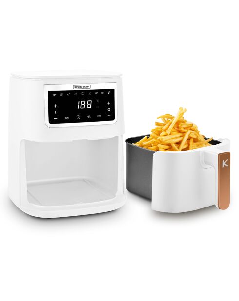 Friteuse sans huile 4l - 8 programmes airmed4 blanche
