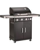 Barbecue à gaz rexon noir  - 120x135x52 cm