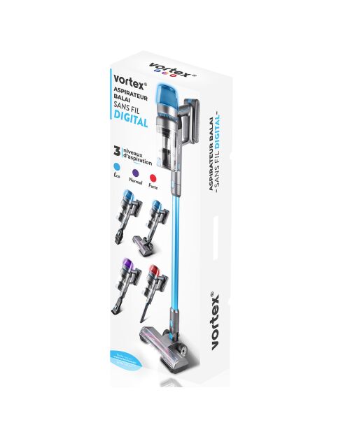 Aspirateur-balai sans fil digital f45 bleu