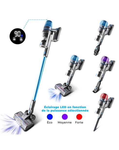 Aspirateur-balai sans fil digital f45 bleu