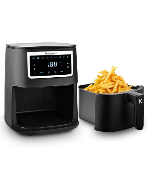Friteuse sans huile 4l - 8 programmes airmed4 noire
