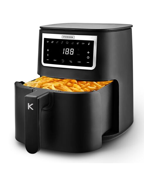 Friteuse sans huile 4l - 8 programmes airmed4 noire