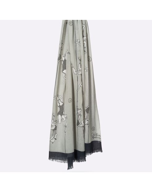Veelkleurige Malrome katoenen stola - 70x200 cm