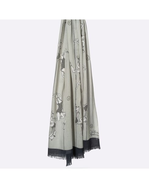 Etole en coton Malrome multicolore - 70x200 cm