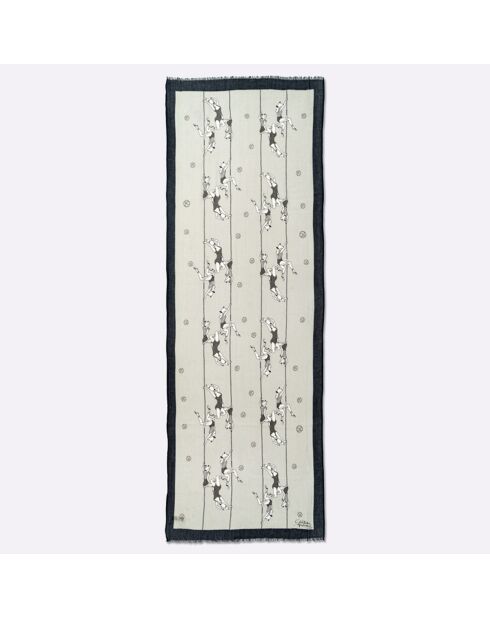 Veelkleurige Malrome katoenen stola - 70x200 cm