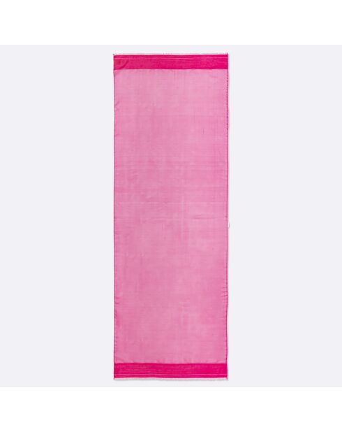 Roze stola van zijde en wol - 70x200 cm