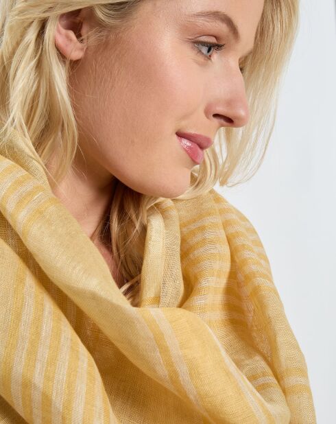 Écharpe 100% Lin Paille blé - 50x190 cm