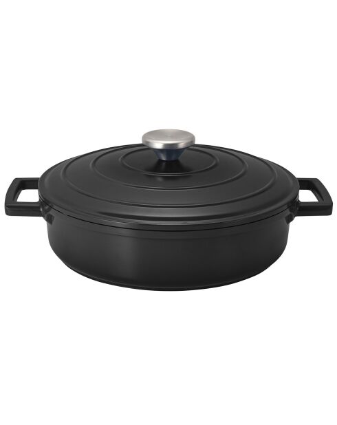 Casseruola bassa Stockholm con coperchio a induzione nero - 36,5x29,5x9 cm
