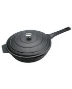 Sauteuse avec couvercle Stockholm induction noire - 52x31x11 cm