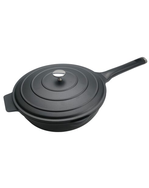 Sauteuse avec couvercle Stockholm induction noire - 52x31x11 cm