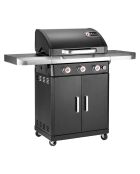 Barbecue à gaz en acier inoxydable rexon inox - 120x135x52 cm