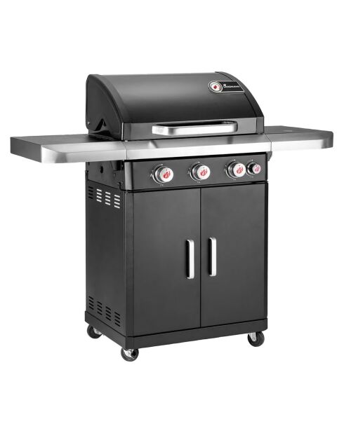 Barbecue à gaz en acier inoxydable rexon inox - 120x135x52 cm