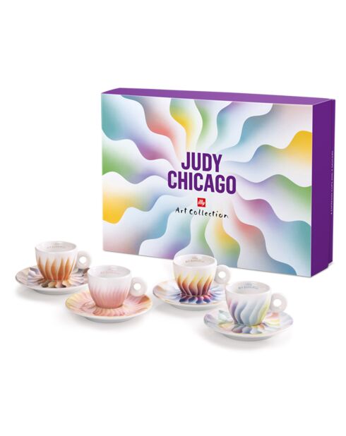 Coffret de 4 Tasses Cappucino en Porcelaine Judy Chicago - 170 ml