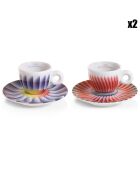 4 Tasses Espresso en Porcelaine Judy Chicago multicolores - 55 ml