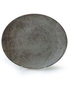 6 Assiettes à dessert marron - D.23 cm