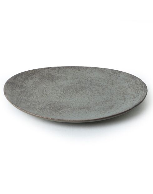 6 Assiettes à dessert marron - D.23 cm