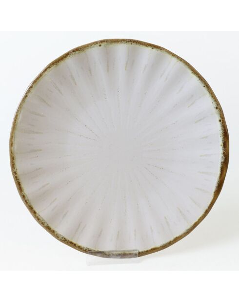 6 Assiettes plates blanches - D.27 cm